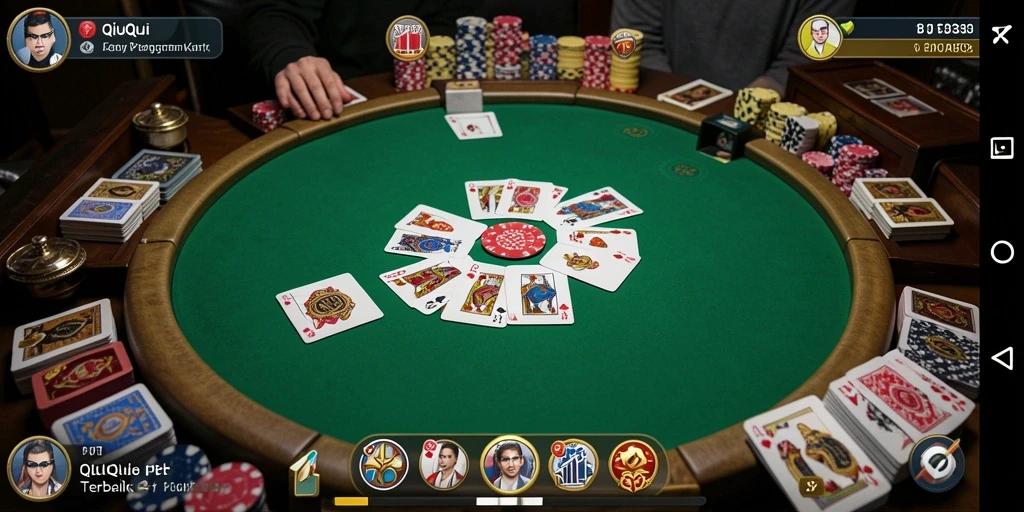 Screenshot gameplay FB333 menampilkan suasana seru permainan QiuQiu.