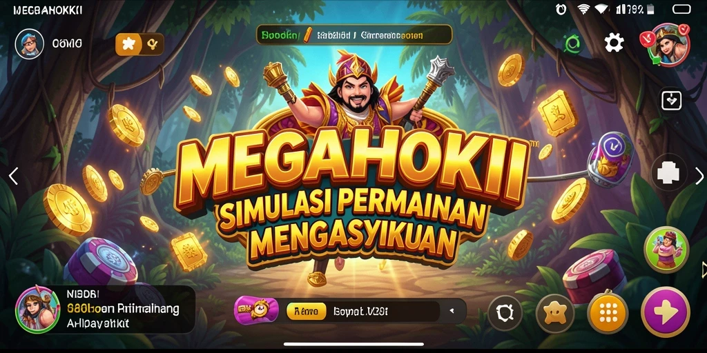 Screenshot gameplay MEGAHOKI yang menarik dan interaktif.