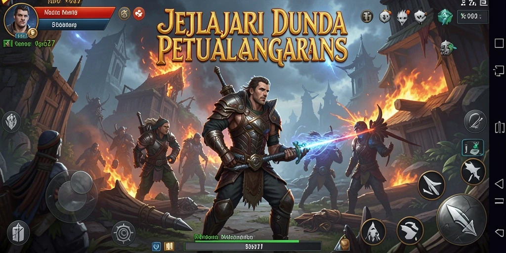 Gameplay menegangkan yang menjelajahi dunia fantasi.